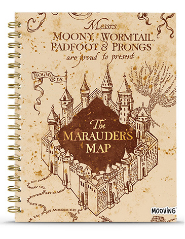 Cuaderno Espiral  Tapa Dura 16x21 80 hjs Harry Potter  - Mooving