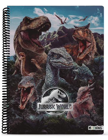 Cuaderno Universitario Rayado Jurassic World 80 hjs - Mooving