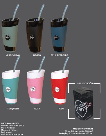Venta por Mayor y Catalogo Mate Pampa Cool Con Bombilla  Mate Pampa