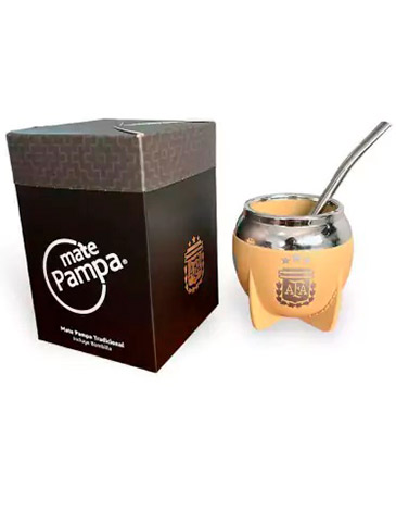 Mate Tradicional Afa  Boca Cerrada con Bombilla Mate Pampa