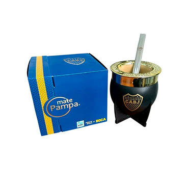 Venta por Mayor y Catalogo Mate Pampa XL Boca Juniors C/Bombilla  Mate Pampa
