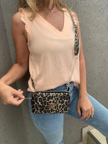 Bandolera Mini Porta Celular Cadena Channel Biama Bags