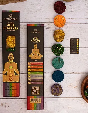 Venta por Mayor y Catalogo Pastillas premium 7 chakras x7 unidades Aromanza