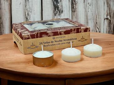 Velas Aromaticas De Noche x 24 ( Cera Vegetal ) - Aromanza