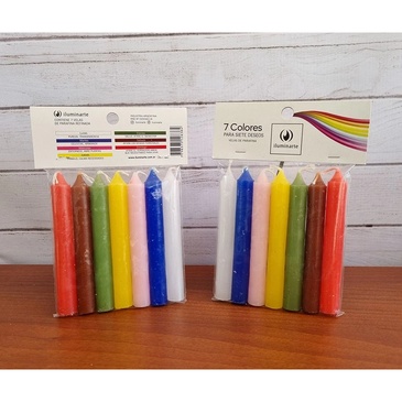 Paquete De Velas 7 Colores  Aromanza