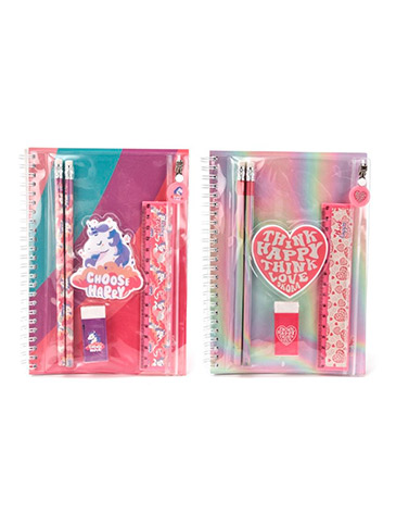 Set Infantil Cuaderno + Regla + Goma + Lapiz  Skora