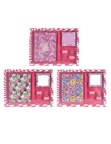 Set Teen Cuaderno + Lapicera + Anotador + Clips Skora