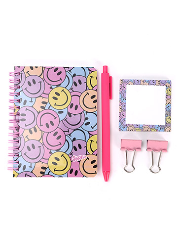 Set Teen Cuaderno + Lapicera + Anotador + Clips - Skora