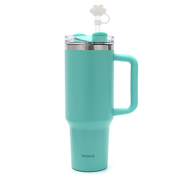 Vaso Termico Con Bombilla y Tapon Nube 1200ml Incluye Stickers - Skora