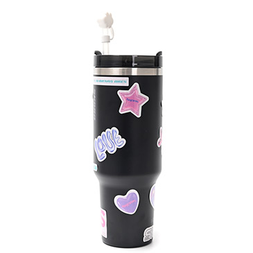 Vaso Termico Con Bombilla y Tapon Nube 1200ml Incluye Stickers - Skora