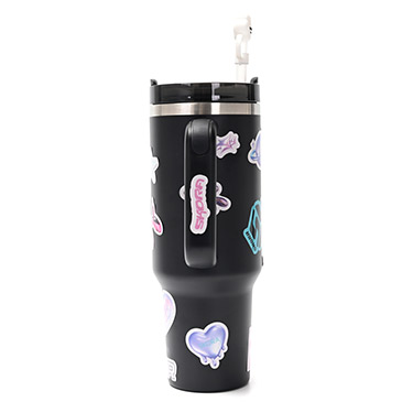 Vaso Termico Con Bombilla y Tapon Nube 1200ml Incluye Stickers - Skora