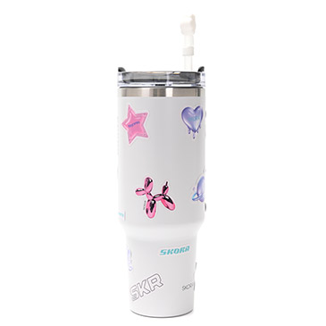 Vaso Termico Con Bombilla y Tapon Nube 1200ml - Skora