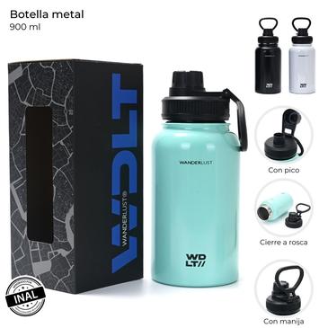 Botella De Metal Con Tapa 900ml - Wanderlust