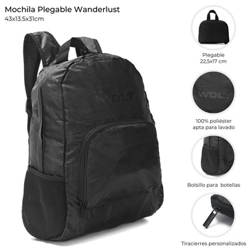 Venta por Mayor y Catalogo Mochila Plegable  Wanderlust