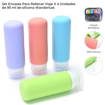 Set Envases Para Rellenar x 4 Unid. 90ML Wanderlust