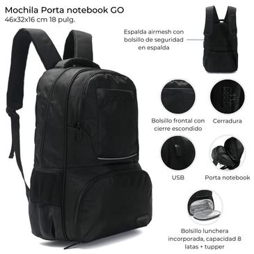 Mochila Portanotebook Con Lunchera Wanderlust