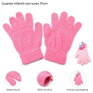 Venta por Mayor y Catalogo Guante Infantil Con Lurex  Skora
