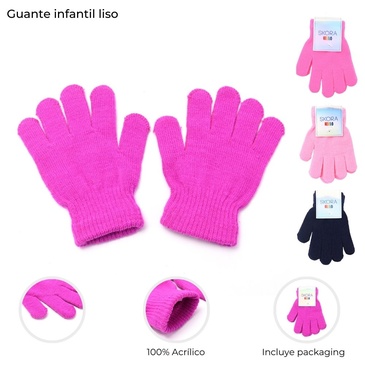 Venta por Mayor y Catalogo Guante Infantil Liso Skora