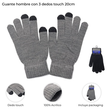 Venta por Mayor y Catalogo Guantes Adulto Con 3 Dedos Touch Wanderlust