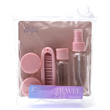 Venta por Mayor y Catalogo Set De Envases Para Rellenar y Peine Plegable x 5 Unid. Skora