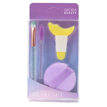 Set Blender Brocha Stencil y Cepillo Cejas  - Skora