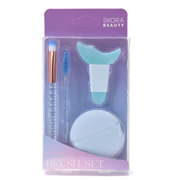 Set Blender Brocha Stencil y Cepillo Cejas  - Skora