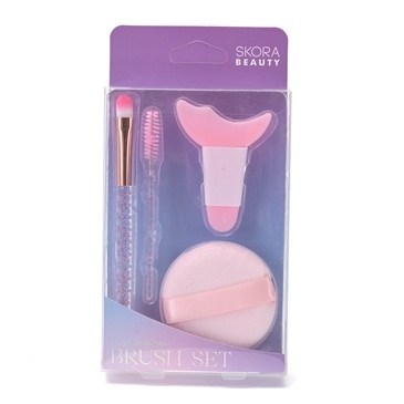 Set Blender Brocha Stencil y Cepillo Cejas  - Skora