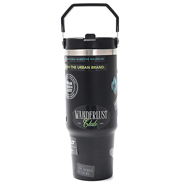 Vaso Termico Con Pico 900ml Incluye Stickers - Wanderlust