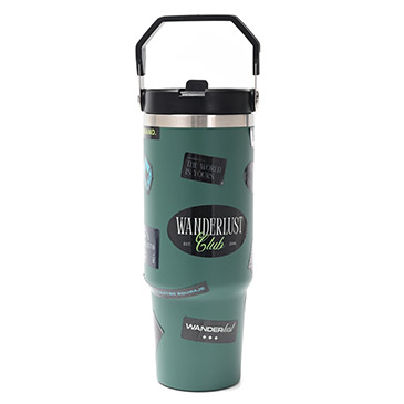 Vaso Termico Con Pico 900ml Incluye Stickers - Wanderlust
