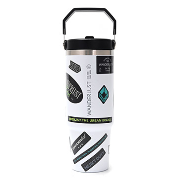 Vaso Termico Con Pico 900ml  Incluye Stickers - Wanderlust