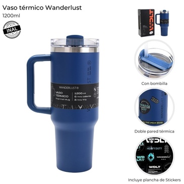 Vaso Termico Con Bombilla 1200ml Wanderlust
