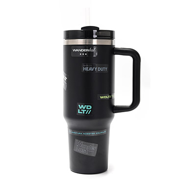 Vaso Termico Con Bombilla 1200ml Incluye Stickers - Wanderlust