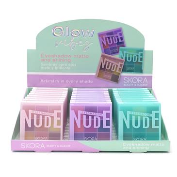 Sombras para ojos combinadas x 9 tonos Skora
