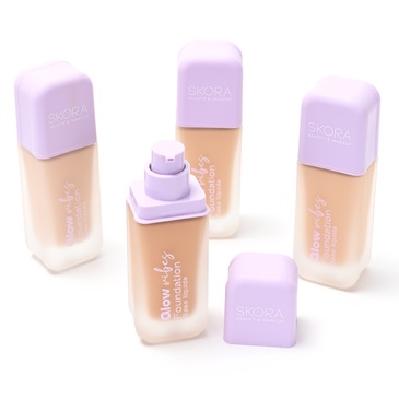 Base De Maquillaje Fluida Envase De Vidrio Con Difusor  - Skora