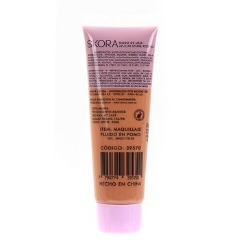 Base De Maquilaje Fluida En Pomo - Skora
