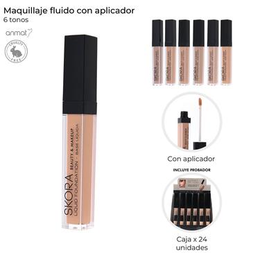 Maquillaje Fluido Con Aplicador Skora