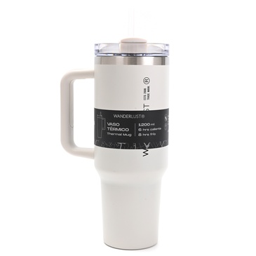 Vaso Termico Con Bombilla 1200ml  Incluye Stickers - Wanderlust
