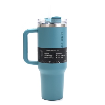 Vaso Termico Con Bombilla 1200ml  Incluye Stickers - Wanderlust