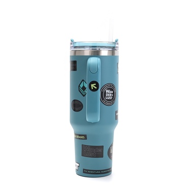 Vaso Termico Con Bombilla 1200ml  Incluye Stickers - Wanderlust