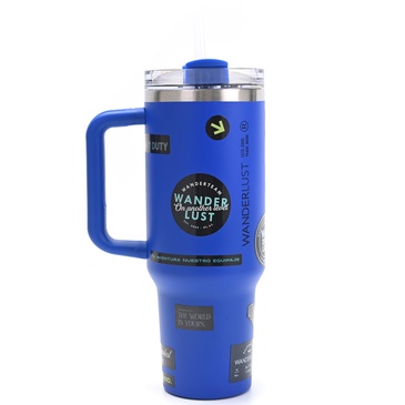 Vaso Termico Con Bombilla 1200ml  Incluye Stickers - Wanderlust