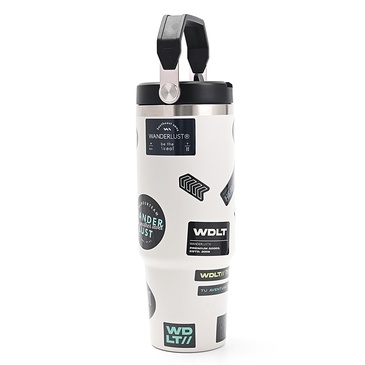 Vaso Termico Con Pico 900ML  Incluye Stickers - Wanderlust