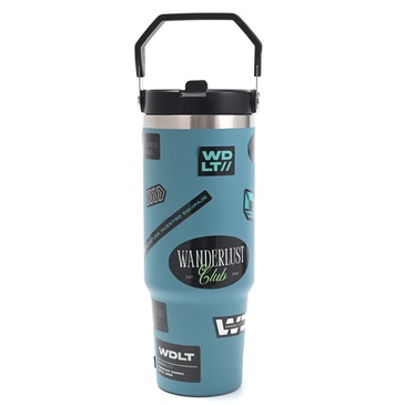 Vaso Termico Con Pico 900ML  Incluye Stickers - Wanderlust