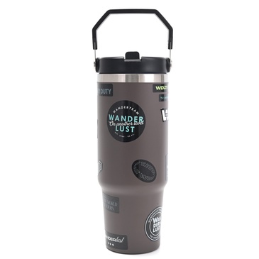 Vaso Termico Con Pico 900ML  Incluye Stickers - Wanderlust