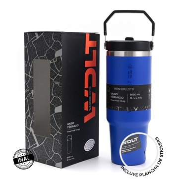 Vaso Termico Con Pico 900ML  Incluye Stickers - Wanderlust