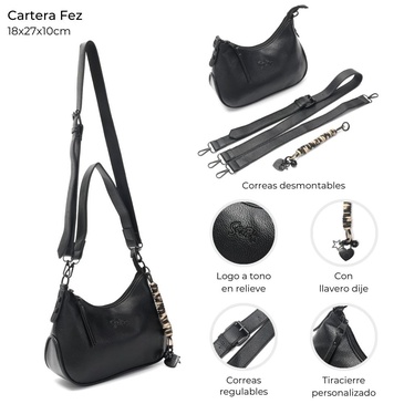 Bandolera/ Cartera Fez Con LLavero Skora