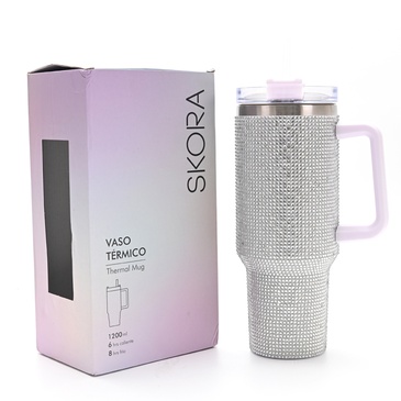 Vaso Brillo Con Sorbete 1200ML - Skora