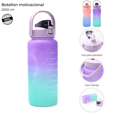 Botellon Motivacional 2000ML - Skora