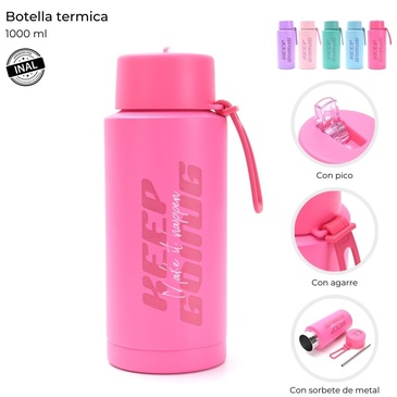Botella Termica Con Pico Flip 1000ML - Skora