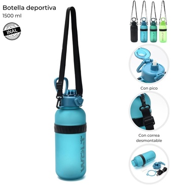 Botella Deportiva Antideslizante 1500ML - Wanderlust