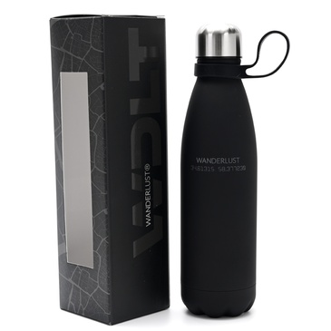 Venta por Mayor y Catalogo Botella Termica Engomada 500ML Wanderlust